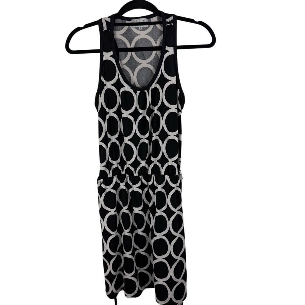 Mud Pie Black with white circles summer dress- size S